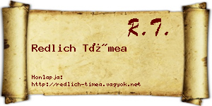 Redlich Tímea névjegykártya
